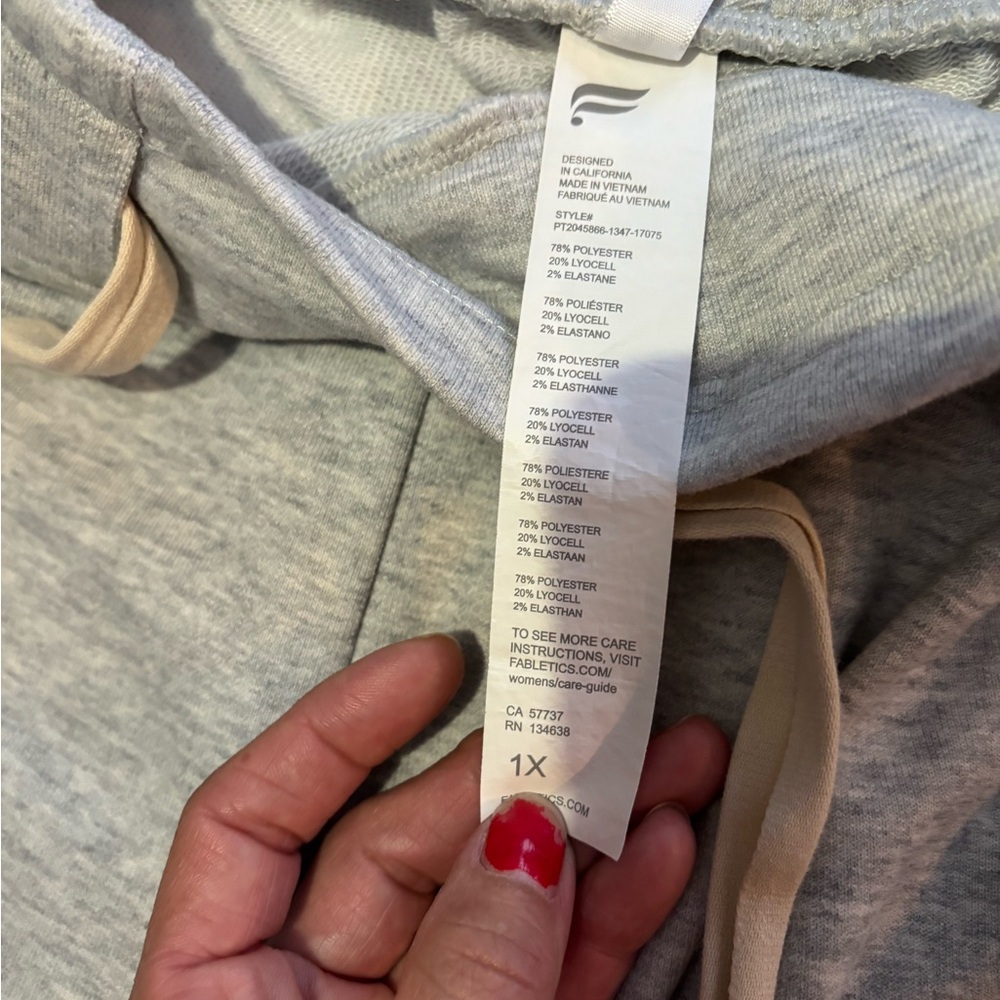 Fabletics Gray Track Pants Comfortable Joggers - image 5